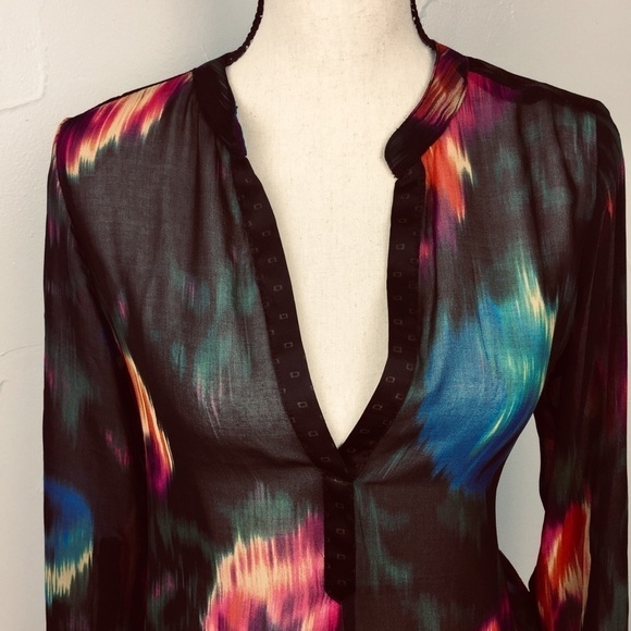 Anthropologie Tiny Black floral Top size S - Picture 4 of 8